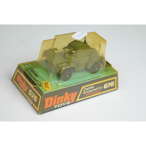 1208 - Five boxed Dinky military diecast models to include 601 Austin Para-Moke, 680 Ferret Armoured Car, 6... 