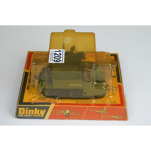 1209 - Three boxed Dinky military diecast models to include 609 US 108mm Howitzer with gun crew, 683 Chieft... 