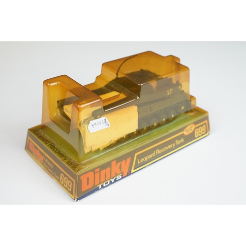 1211 - Six boxed Dinky military diecast models to include 656 88mm Gun, 694 Tank Destroyer, 692 Leopard Tan... 