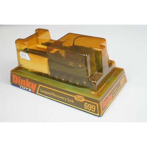 1211 - Six boxed Dinky military diecast models to include 656 88mm Gun, 694 Tank Destroyer, 692 Leopard Tan... 