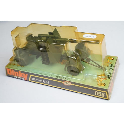 1211 - Six boxed Dinky military diecast models to include 656 88mm Gun, 694 Tank Destroyer, 692 Leopard Tan... 