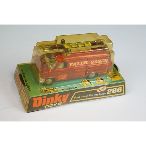 1212 - Ten boxed Dinky diecast models to include 439 Ford D800 Snowplough & Tipper Truck, 724 Sea King Heli... 