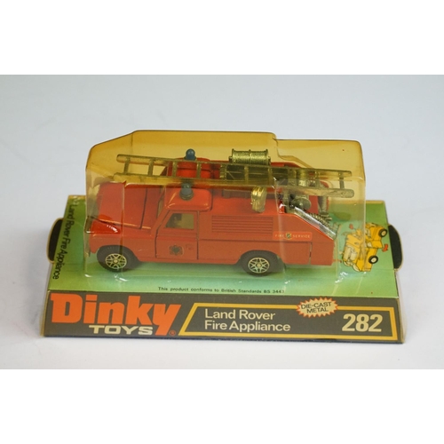 1213 - 12 Boxed Dinky diecast models to include 2 x 282 Land Rover Fire Appliance, 296 Duple Viceroy 37 Lux... 