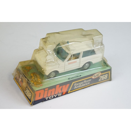 12 Boxed Dinky diecast models to include 2 x 282 Land Rover Fire ...