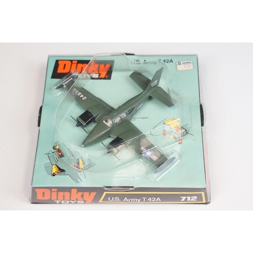 1215 - Three boxed Dinky diecast model planes to include 733 F-4K Phantom II Der Bundesluftwaffe, 712 US Ar... 