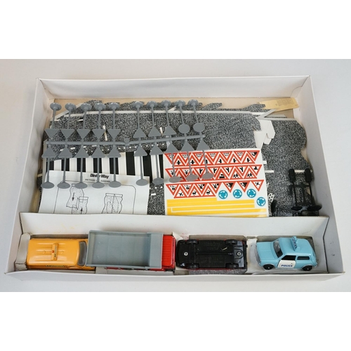 1217 - Boxed Dinky 240 Dinky Way Roadway Gift Set, complete with 4 x cars featuring Mini Clubman Police Car... 