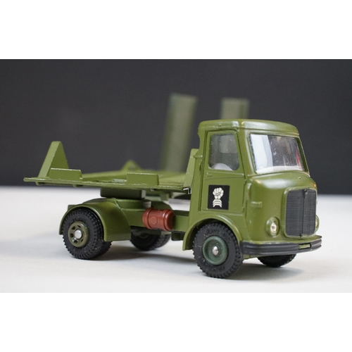 1218 - Boxed Dinky 616 military set AEC Arctic Transporter With Chieftain Tank diecast model in military gr... 