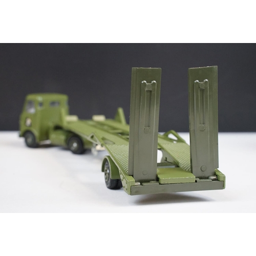 1218 - Boxed Dinky 616 military set AEC Arctic Transporter With Chieftain Tank diecast model in military gr... 