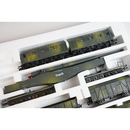 278 - Boxed Lima OO gauge L149705 WW2 Military Train Pack Geschutz Leopold Wltkrieg Militarzug mit V188 3 ... 