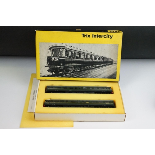 283 - Three boxed Trix kit sets to include 2 x InterCity and 1 x Footplateman, all built and appear to be ... 