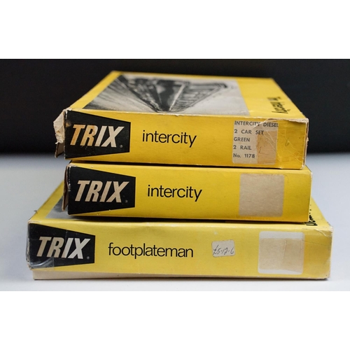 283 - Three boxed Trix kit sets to include 2 x InterCity and 1 x Footplateman, all built and appear to be ... 