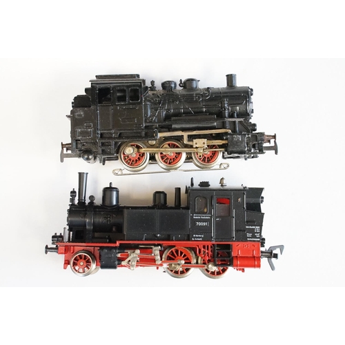 289 - 13 Fleischmann & Marklin HO gauge locomotives, mainly 0-6-0 engines, featuring DB line