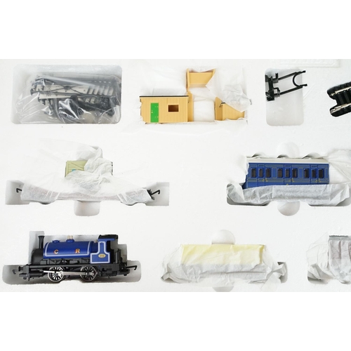 299 - Two boxed Hornby OO gauge electric train sets to include R1101 The Blue Highlander (complete) and R1... 