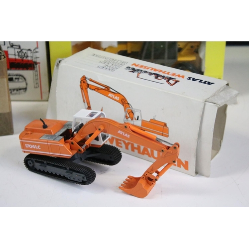 1188 - Six boxed construction diecast models to include NZG No. 130 Ford 550 Tractor Backhoe Loader yellow/... 