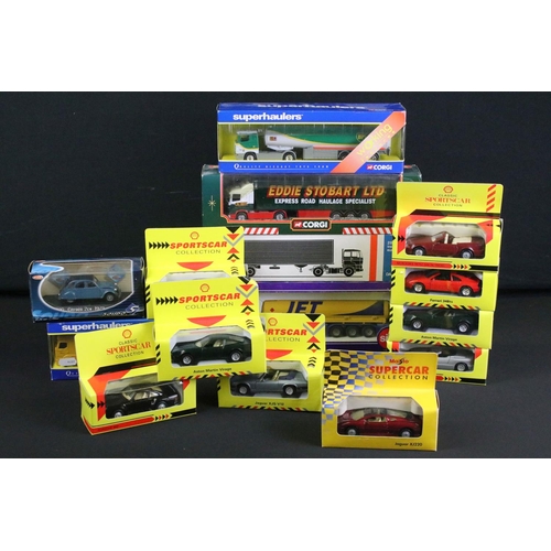 1197 - 15 Boxed diecast models to include Lion Car No 59 2800 Trekker met eurotrailer, 8 x Shell, 3 x Corgi... 