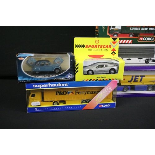 1197 - 15 Boxed diecast models to include Lion Car No 59 2800 Trekker met eurotrailer, 8 x Shell, 3 x Corgi... 