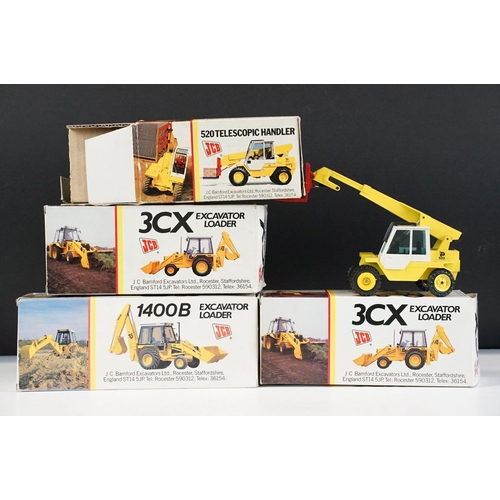 1181 - Four boxed NZG JCB construction diecast models to include No. 2771 JCB 1400B Excavator Loader, 2 x N... 