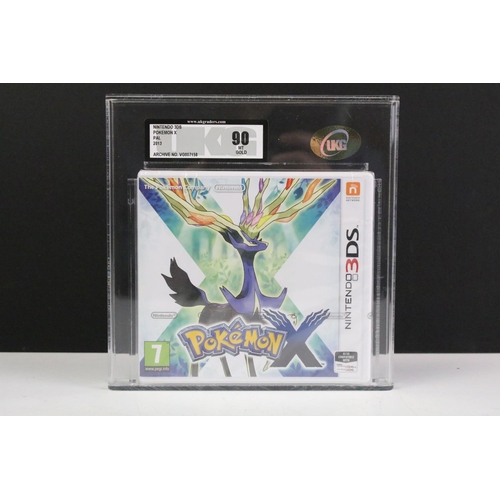 463 - UKG graded cased and bagged Nintendo 3DS Pokemon X PAL game (2013), graded overall 90% MT Gold, Arch... 