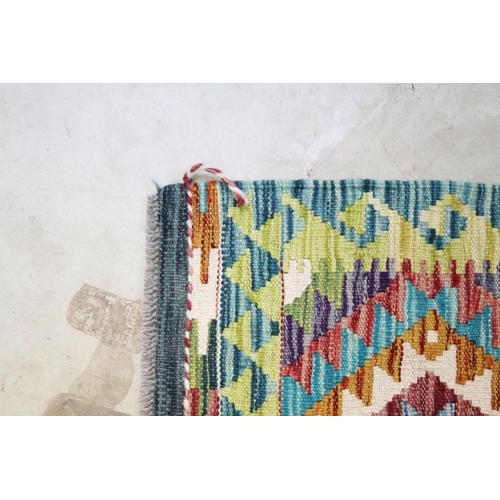 784 - Hand knotted woollen Chobi Kilim rug, 150cm long x 100cm wide