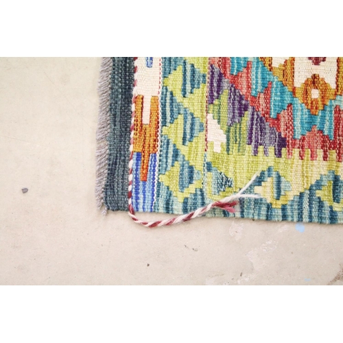 784 - Hand knotted woollen Chobi Kilim rug, 150cm long x 100cm wide