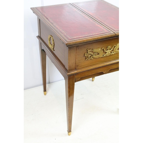 701 - Edwardian mahogany drinks cabinet / table, with maker's label for Alexander Clark, Manufacturing Com... 