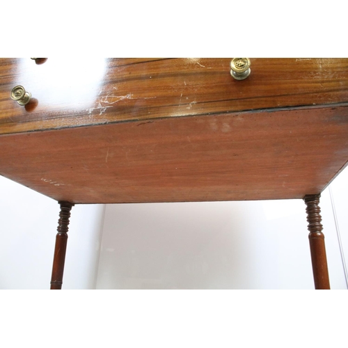 726 - Early 20th century mahogany table, the lid lifts to reveal a butler's lift out tray and storage belo... 