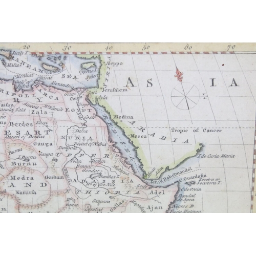 124 - Map of Africa from the beft Authorities, hand-coloured engraving, 19 x 23.5cm, label verso 'Guarante... 