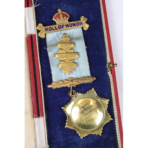 293 - A selection of R.A.O.B. medals / jewels to include silver example together with a full size M.B.E. m... 