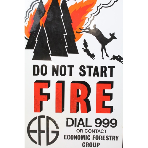 99 - ' Do Not Start Fire ' enamel wall sign, approx 61cm x 40cm