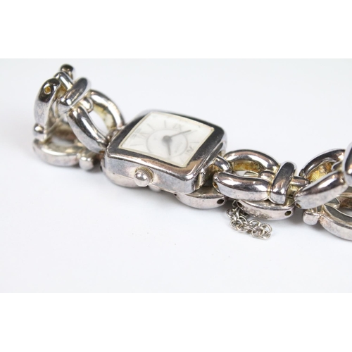 314 - A boxed Pandora charm bracelet with charms together with a ladies Accurist watch.