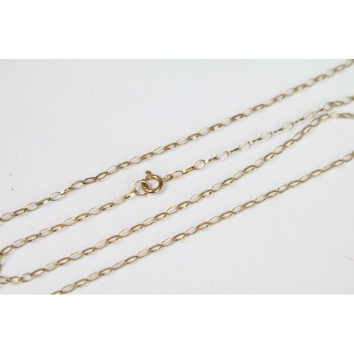 318 - 9ct gold and pearl necklace