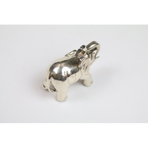 327 - Well cast silver figure of an elephant