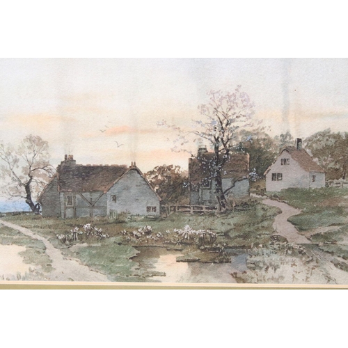 608 - Attributed to Hercules Brabazon Brabazon (1821-1906), church view, watercolour, name on mount, 13 x ... 