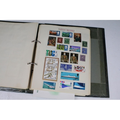 350 - A small box of mixed collectables to include a stamp album with contents, royal mint coin sets, clut... 