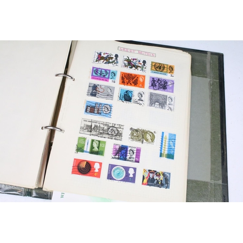 350 - A small box of mixed collectables to include a stamp album with contents, royal mint coin sets, clut... 