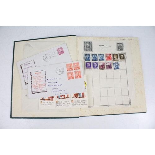 357 - A small collection of mixed stamps to include The Stand Album and loose stamps, school children's co... 