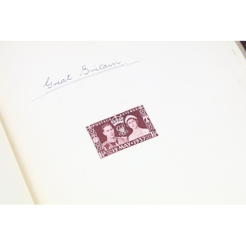 523 - A stamp album containing stamps marking the silver jubilee of King George V from the UK and Commonwe... 