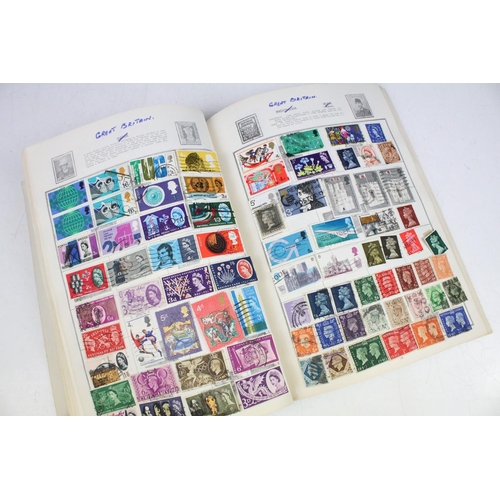 531 - A collection of British and world stamps within an album to include Queen Victoria Blue & Red exampl... 