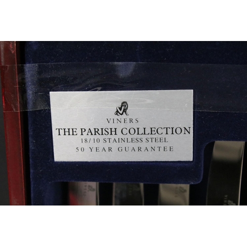 395 - Viners 'The Parish Collection' 18/10 stainless steel eight setting canteen of cutlery