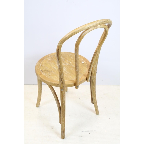 763 - Set of three Bentwood type hoop back dining chairs, 92cm high x 42cm wide x 43cm deep