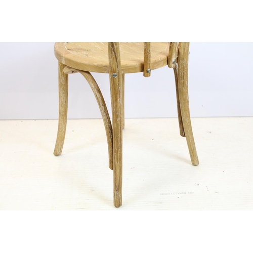 763 - Set of three Bentwood type hoop back dining chairs, 92cm high x 42cm wide x 43cm deep