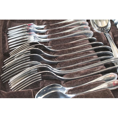 411 - Ashberry & Degrenne Ltd six setting canteen of stainless steel cutlery