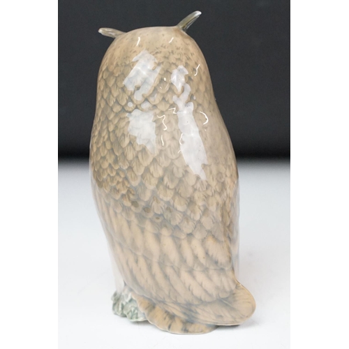 32 - Royal Crown Derby model of a Tawny owl with gold stopper, 9cm high, a Royal Copenhagen model of an o... 