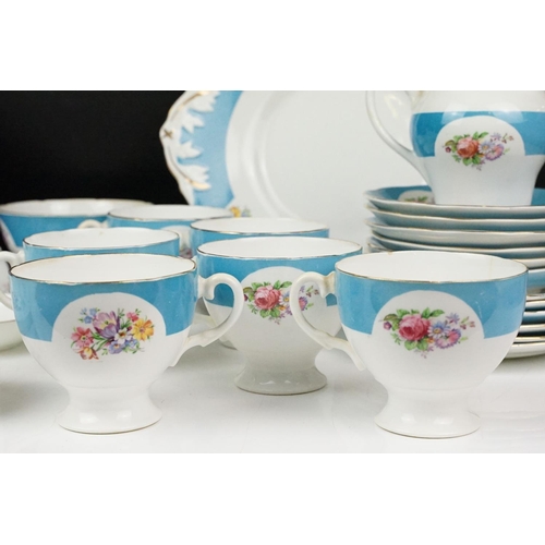 35 - Salisbury Bone China floral tea set for six, together with a quantity of mixed ceramics to include W... 