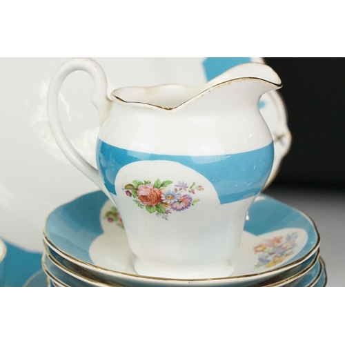 35 - Salisbury Bone China floral tea set for six, together with a quantity of mixed ceramics to include W... 