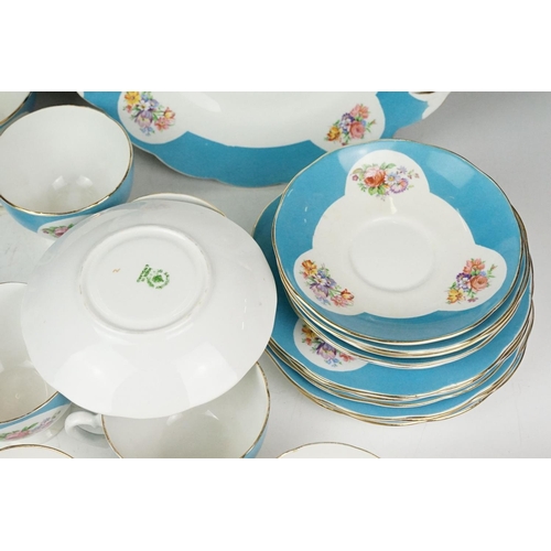 35 - Salisbury Bone China floral tea set for six, together with a quantity of mixed ceramics to include W... 