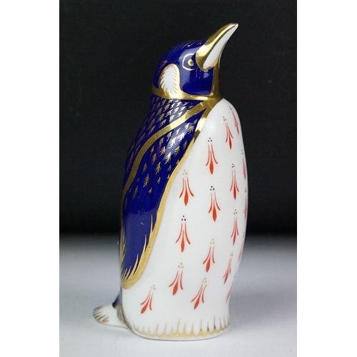 36 - Three Royal Crown Derby paperweights to include Penguin, Harvest Mouse & Baby Rabbit. Tallest approx... 