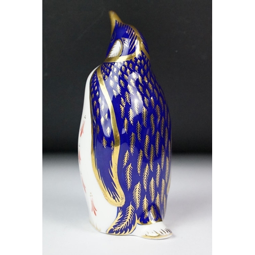 36 - Three Royal Crown Derby paperweights to include Penguin, Harvest Mouse & Baby Rabbit. Tallest approx... 