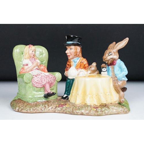 37 - Beswick 'The Mad Hatter's Tea Party' porcelain figure group, LC 1, ltd edn no. 227/1998, with CoA, b... 