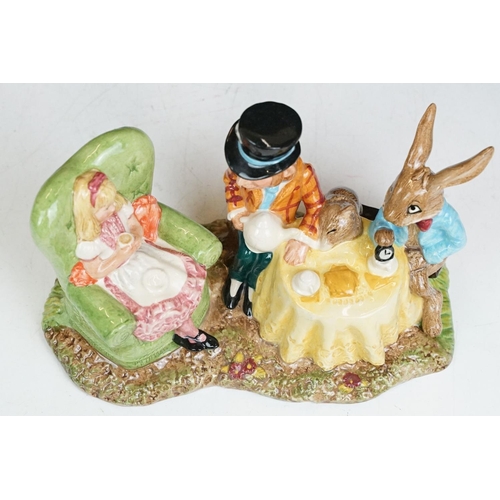 37 - Beswick 'The Mad Hatter's Tea Party' porcelain figure group, LC 1, ltd edn no. 227/1998, with CoA, b... 